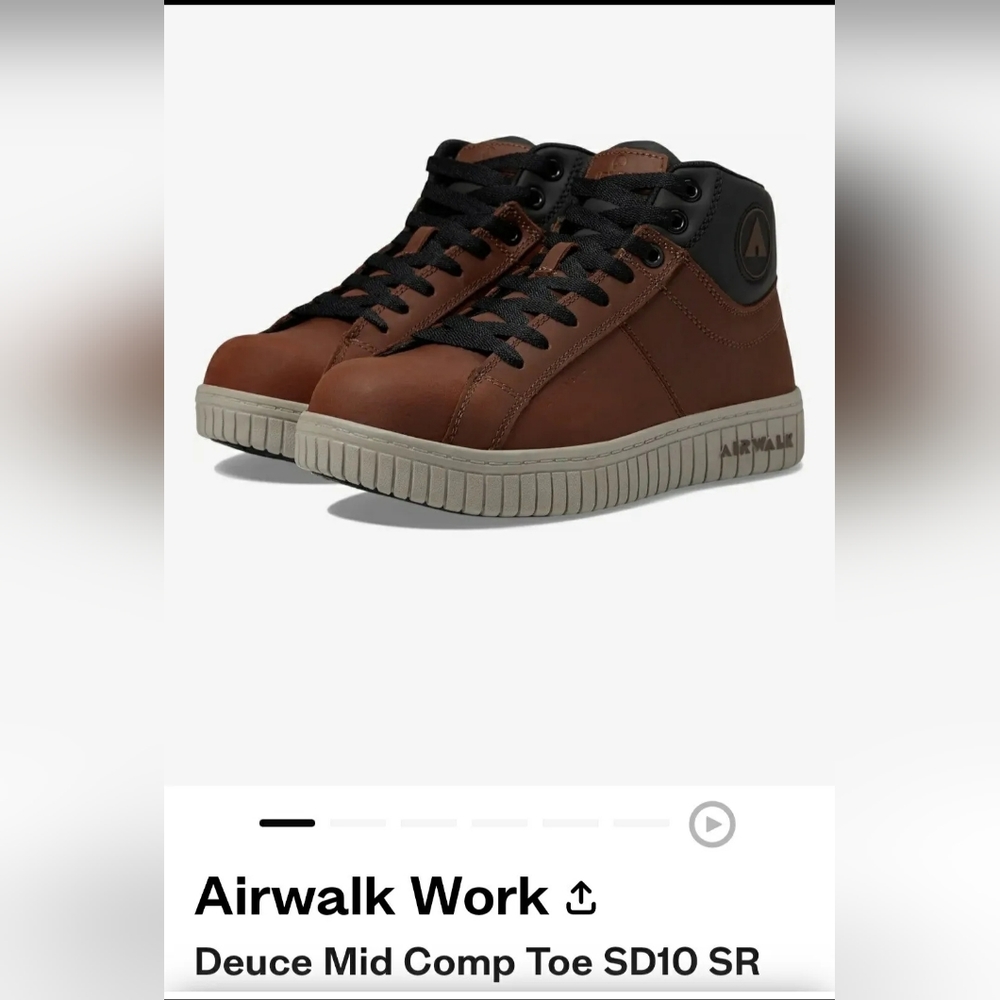 AIRWALK SAFETY Men's Size 9 Deuce Mid Composite AW6203. Condition is New with bo